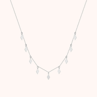 Diamond-Shaped Choker – 925 Sterling Silver Necklace