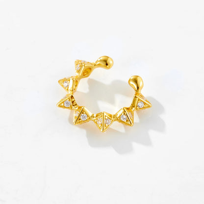 Triangle Zircon 925 Sterling Silver Ear Cuff