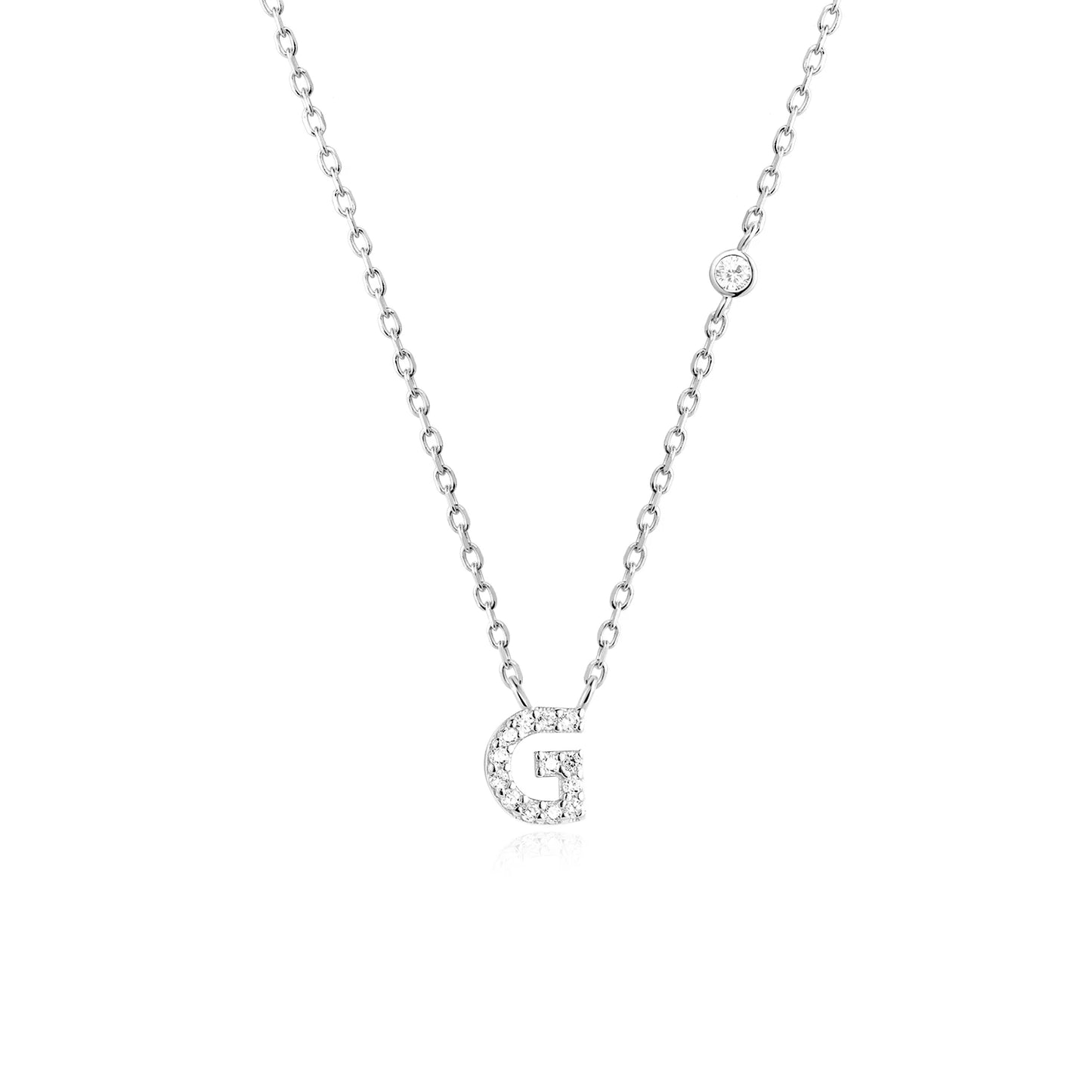 Initial Letter Necklace (A–Z) – 925 Sterling Silver