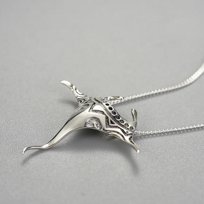 Manta Ray 925 Sterling Silver Necklace