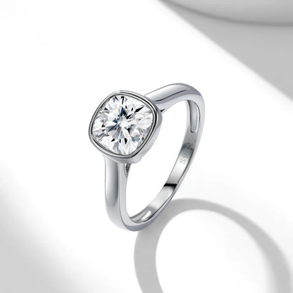 Eterna 2 Carats Moissanite 925 Sterling Silver Ring