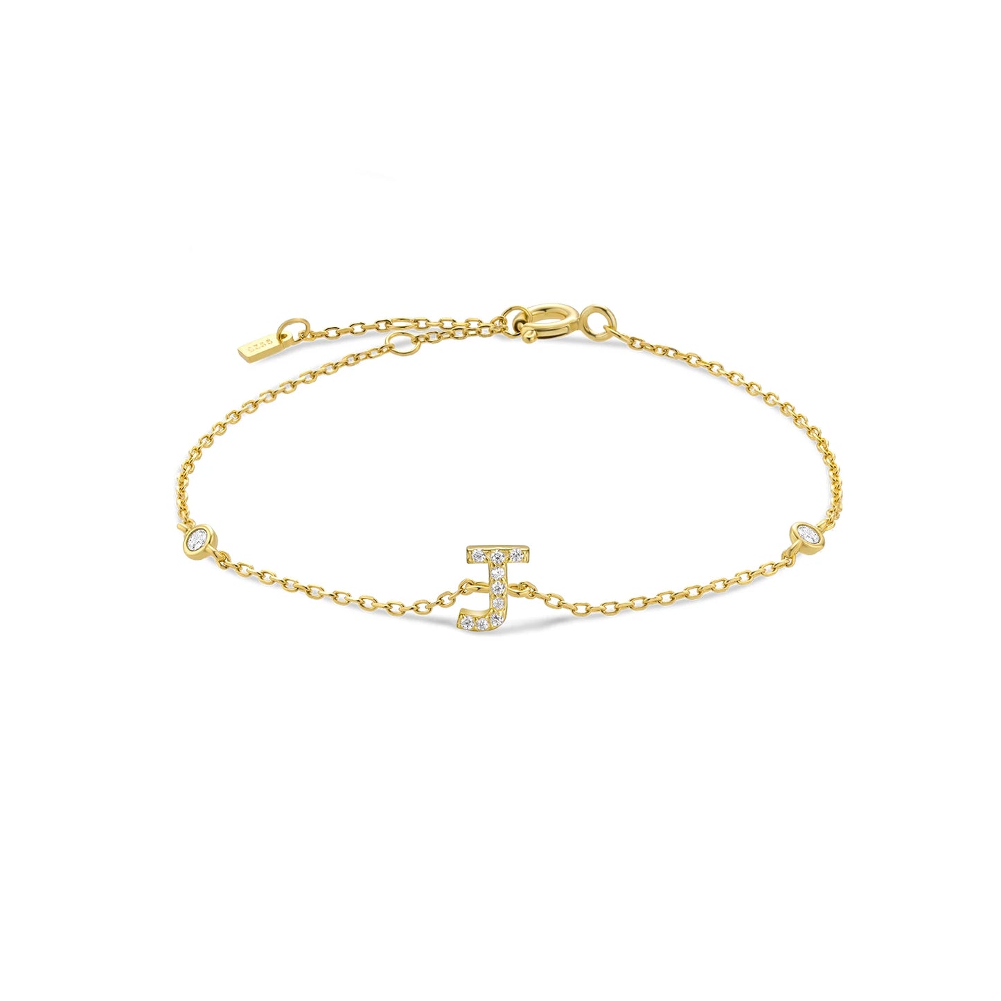 Initial Letter Bracelet (A–Z) – 925 Sterling Silver