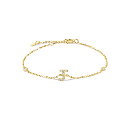 Initial Letter Bracelet (A–Z) – 925 Sterling Silver