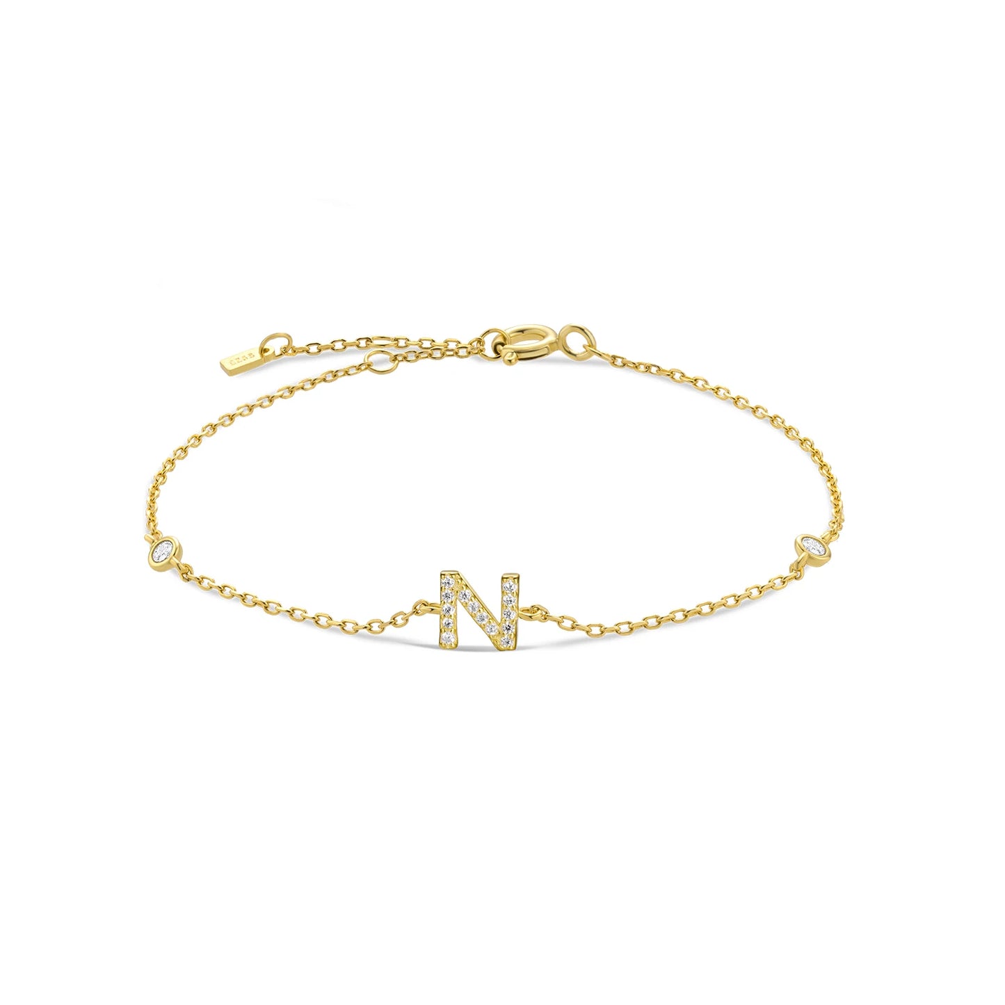 Initial Letter Bracelet (A–Z) – 925 Sterling Silver