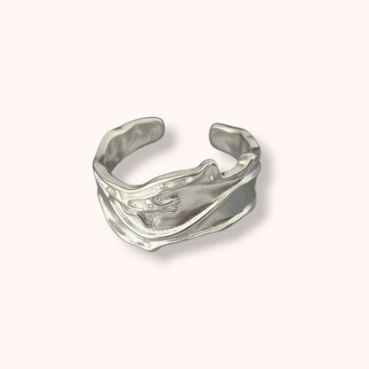 Chunky Wave Adjustable 925 Sterling Silver Ring