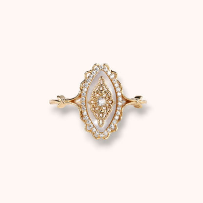 Shell Aura 925 Sterling Silver Ring