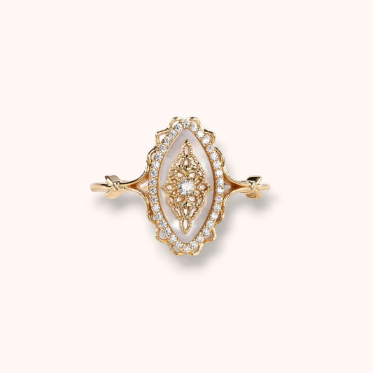 Shell Aura 925 Sterling Silver Ring