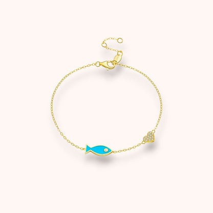 Lucky Fish  925 Sterling Silver Bracelet