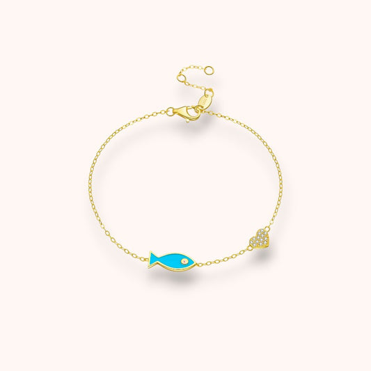 Lucky Fish  925 Sterling Silver Bracelet