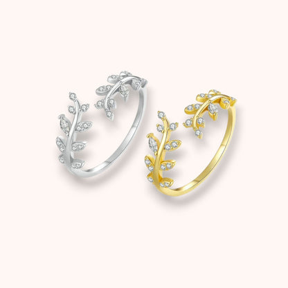 Olive Leaf Wrap 925 Sterling Silver Ring
