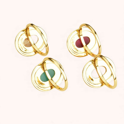 Vintage Oval Gemstone 925 Sterling Silver Ring