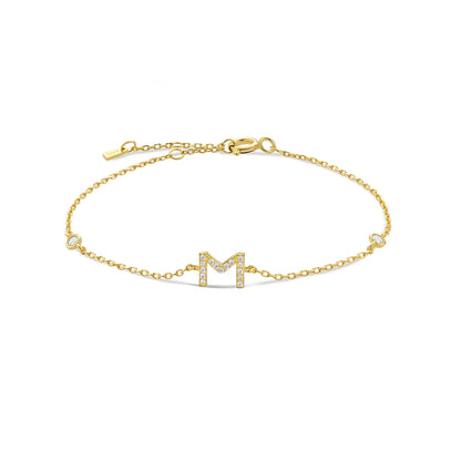 Initial Letter Bracelet (A–Z) – 925 Sterling Silver