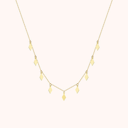 Diamond-Shaped Choker – 925 Sterling Silver Necklace