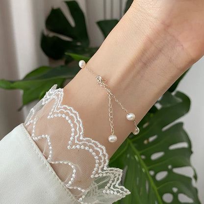 Soft Freshwater Pear 925 Sterling Silver Bracelet