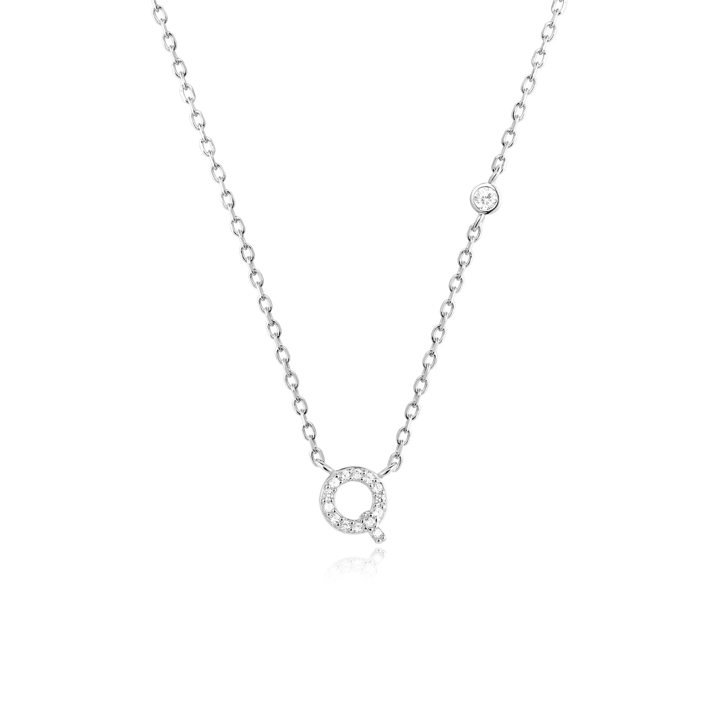Initial Letter Necklace (A–Z) – 925 Sterling Silver