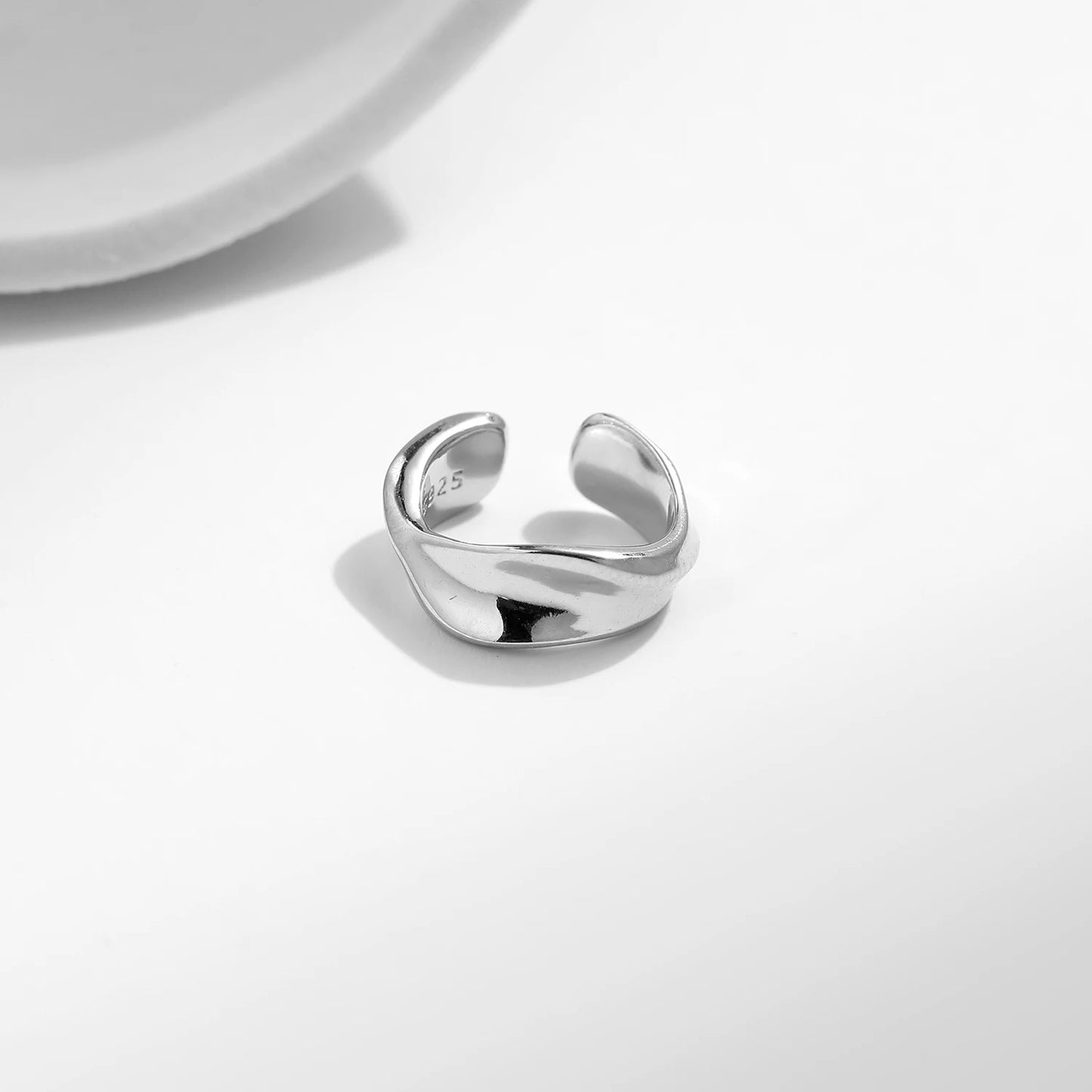 Wave Ear Cuff – 925 Sterling Silver Adjustable Cuff