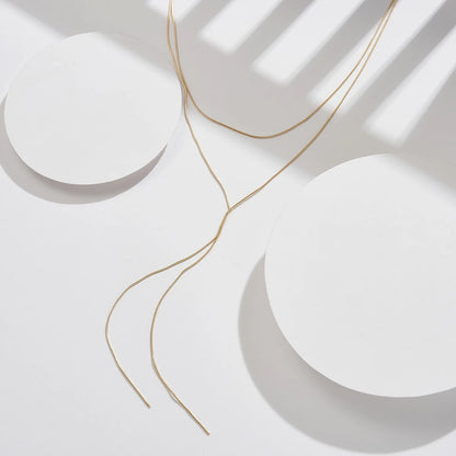 Minimal Y Drop Necklace – 925 Sterling Silver