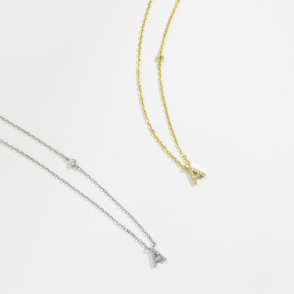 Initial Letter Necklace (A–Z) – 925 Sterling Silver