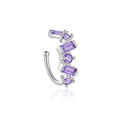Baguette CZ Stones 925 Sterling Silver Ear Cuff