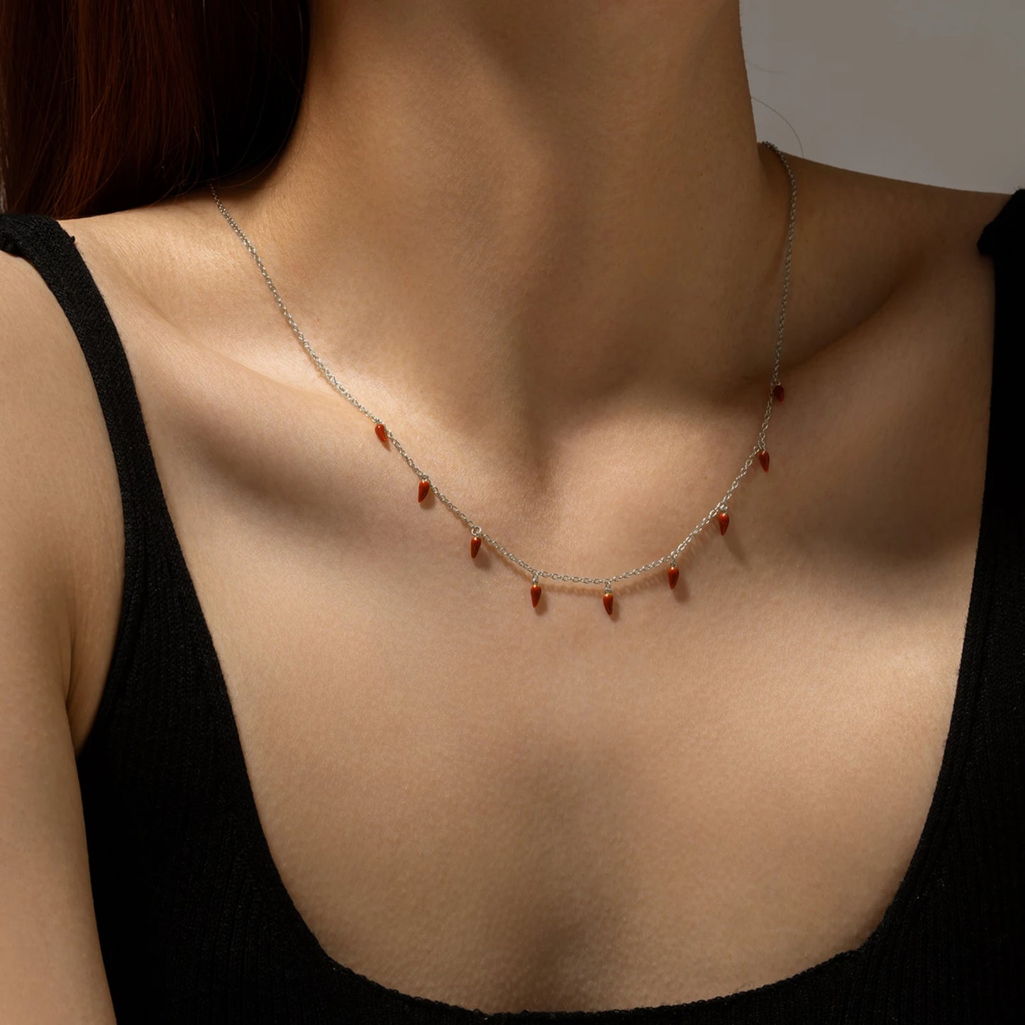 Red Chili Spicy Charm 925 Sterling Silver Necklace