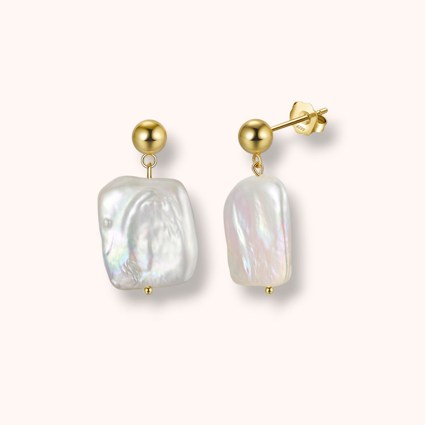 Baroque Freshwater Pearl Drops | 925 sterling silver Earrings