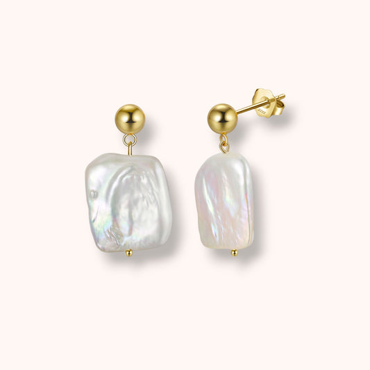 Baroque Freshwater Pearl Drops | 925 sterling silver Earrings