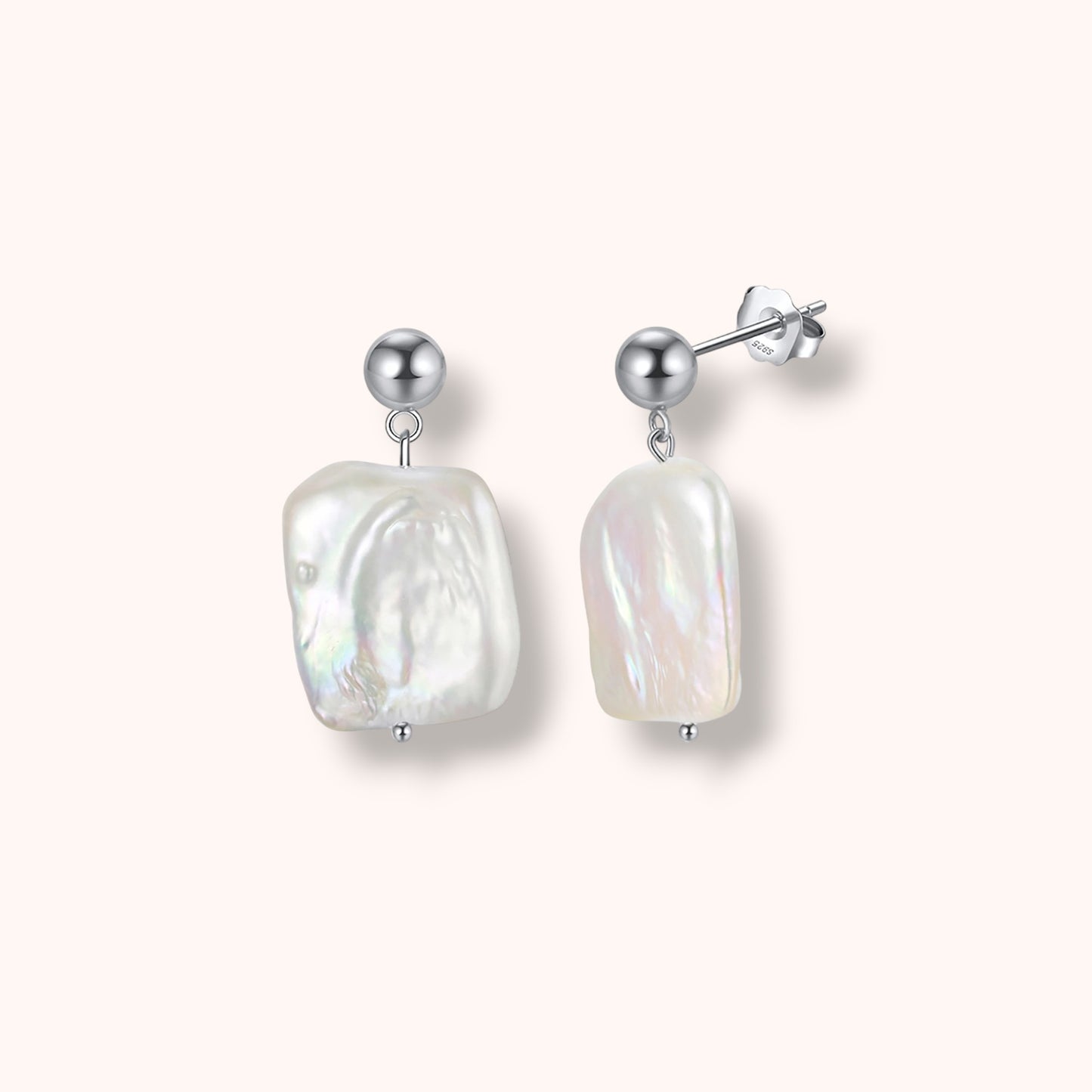 Baroque Freshwater Pearl Drops | 925 sterling silver Earrings