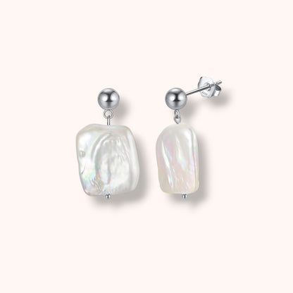 Baroque Freshwater Pearl Drops | 925 sterling silver Earrings
