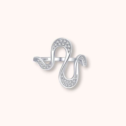 Elegant Wave Curve 925 Sterling Silver Ring