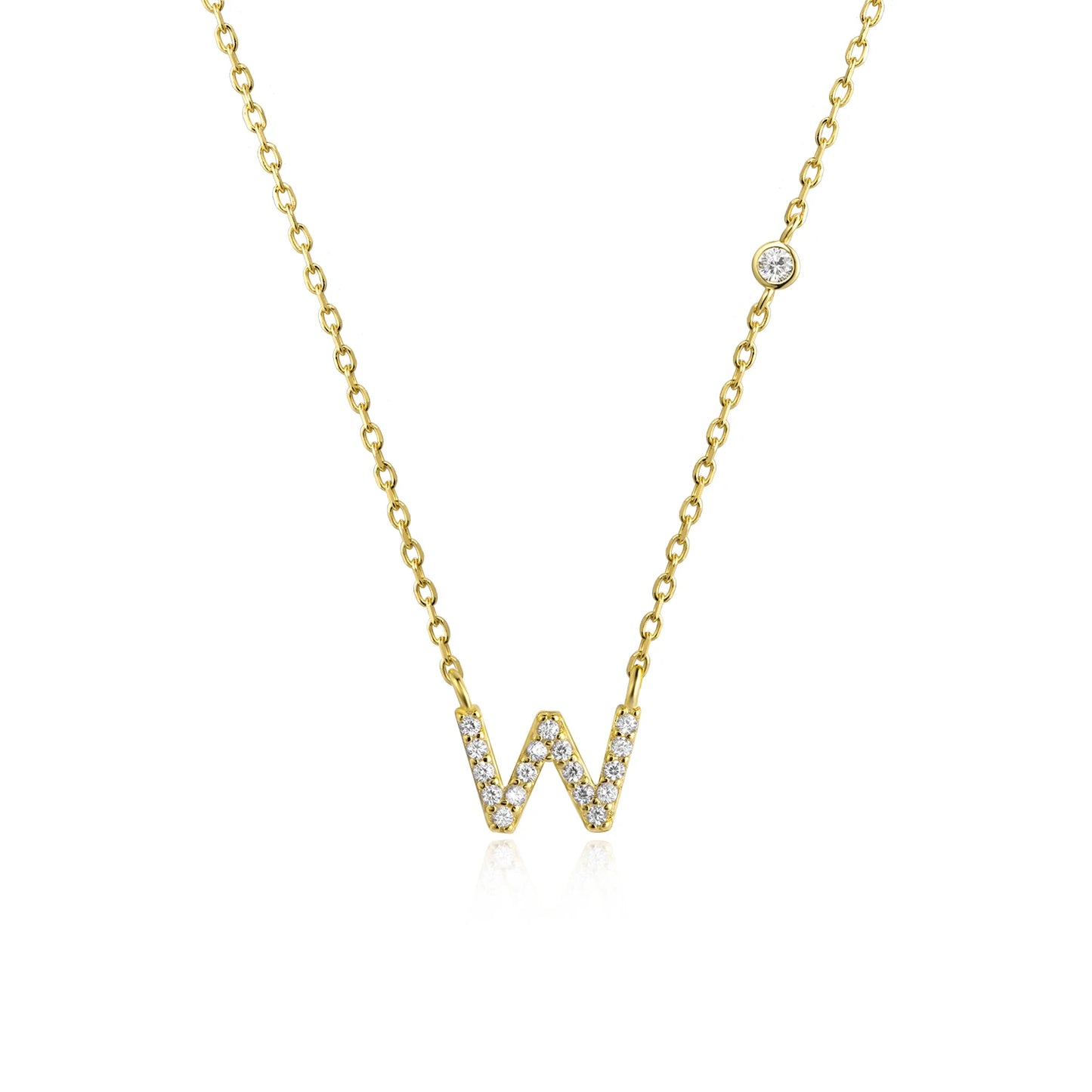 Initial Letter Necklace (A–Z) – 925 Sterling Silver