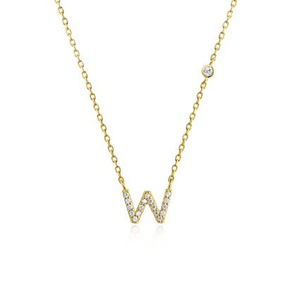 Initial Letter Necklace (A–Z) – 925 Sterling Silver