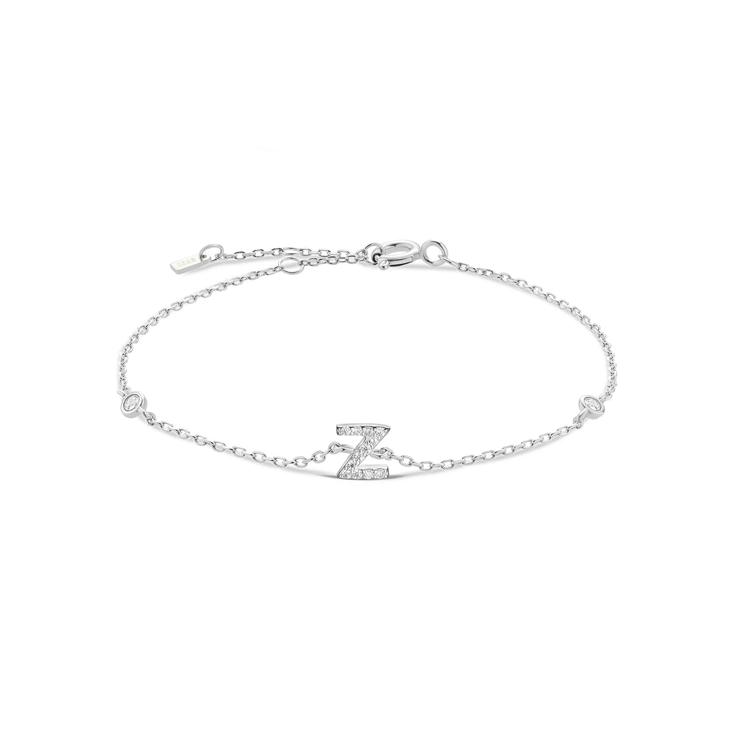 Initial Letter Bracelet (A–Z) – 925 Sterling Silver