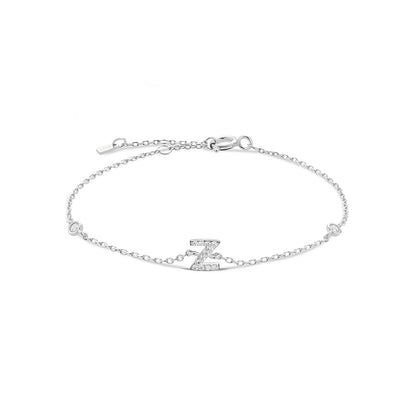 Initial Letter Bracelet (A–Z) – 925 Sterling Silver