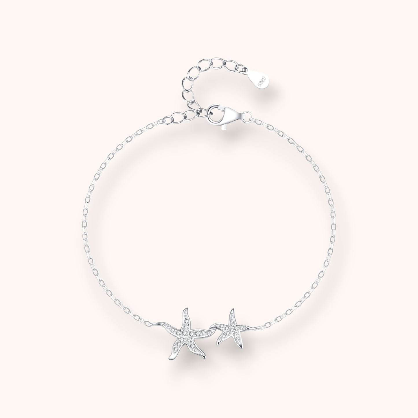 Starfish Duo 925 Sterling Silver Bracelet