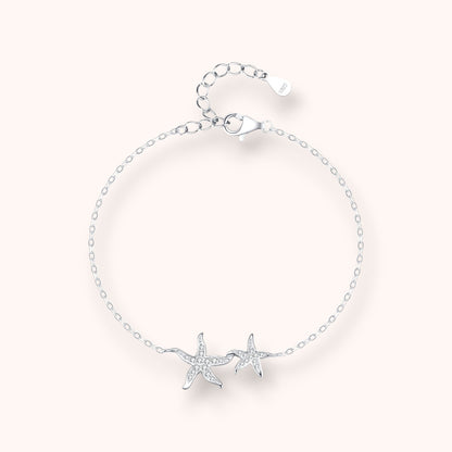 Starfish Duo 925 Sterling Silver Bracelet