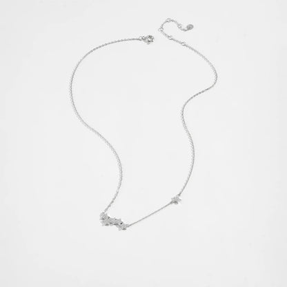 Triple Star Adjustable 925 Sterling Silver Necklace | Minimal Gold Star Jewelry