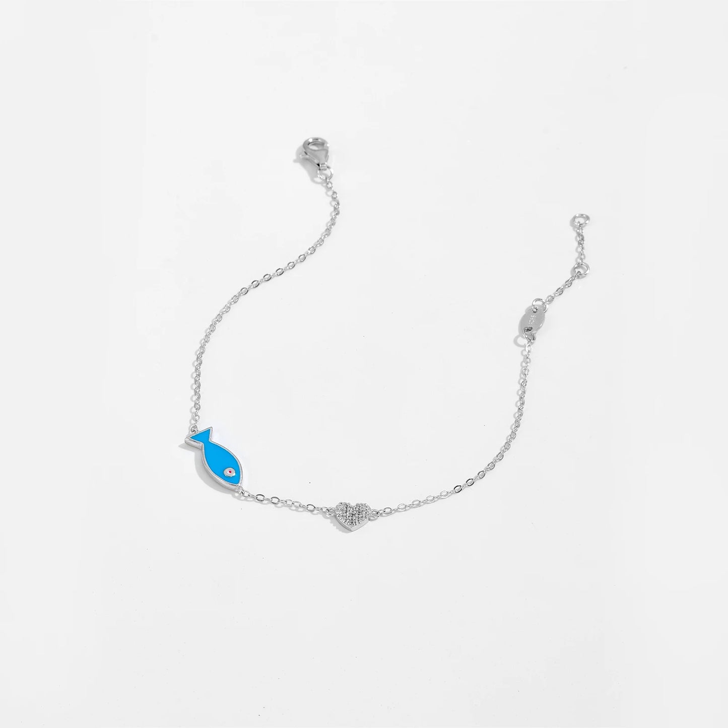 Lucky Fish  925 Sterling Silver Bracelet