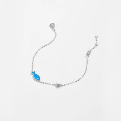 Lucky Fish  925 Sterling Silver Bracelet