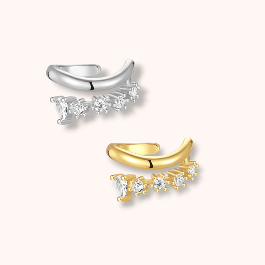Double Layer 925 Sterling Silver Ear Cuff