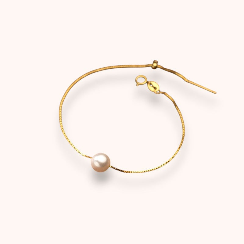 Minimal Pearl Bracelet – 925 Sterling Silver