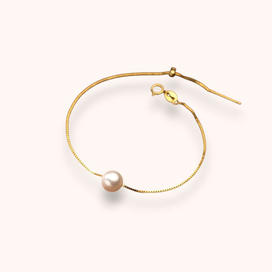 Minimal Pearl Bracelet – 925 Sterling Silver