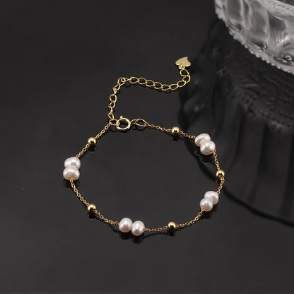 Golden Pearl 925 sterling silver Bracelet