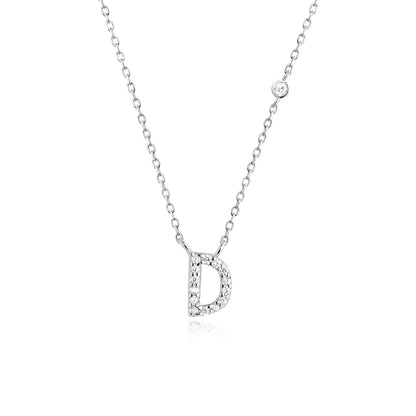 Initial Letter Necklace (A–Z) – 925 Sterling Silver