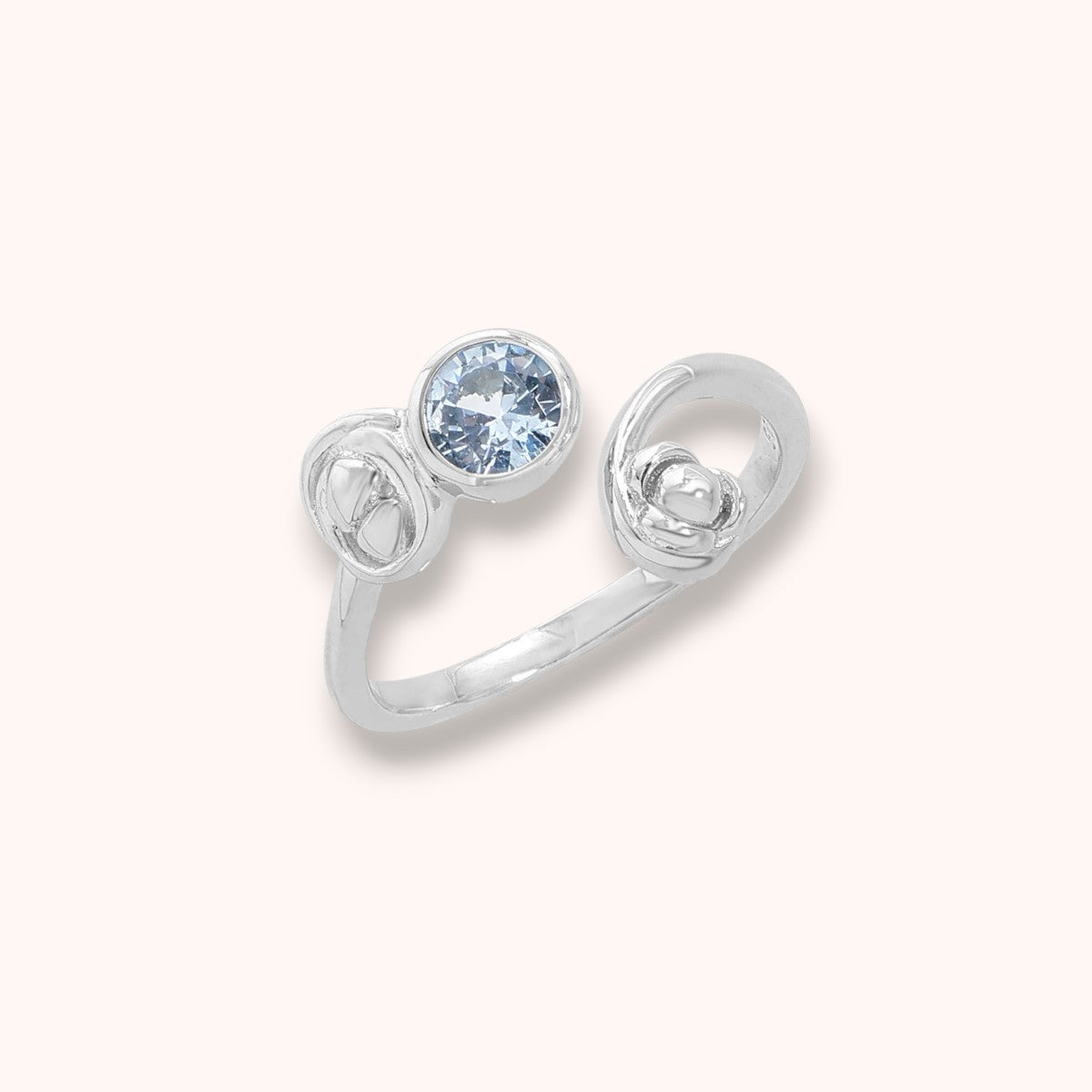 Ocean Knot Open 925 Sterling Silver Ring