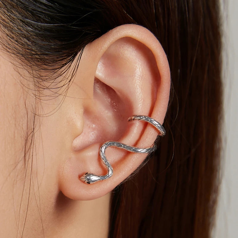 Magical Snake 925 Sterling Silver Ear Cuff