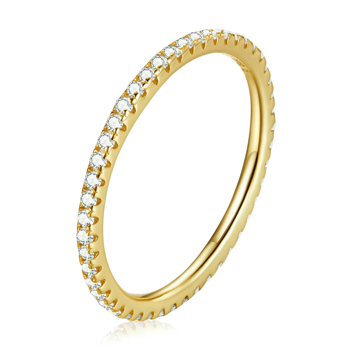 Simple Elves Pavé Band 925 Sterling Silver Ring