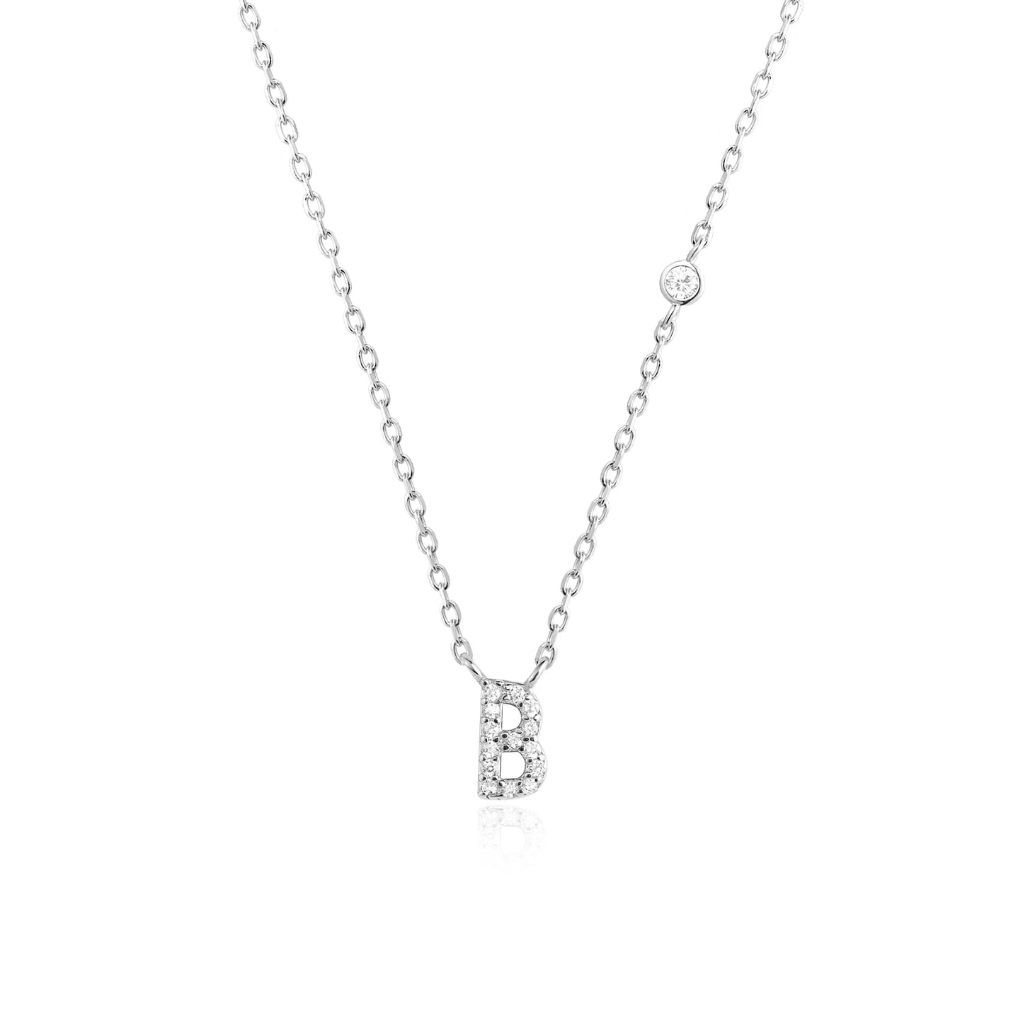 Initial Letter Necklace (A–Z) – 925 Sterling Silver