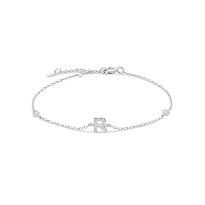 Initial Letter Bracelet (A–Z) – 925 Sterling Silver