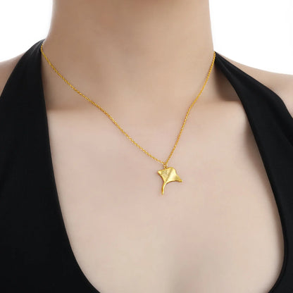 Ocean Matte Manta Ray 925 Sterling Silver Necklace