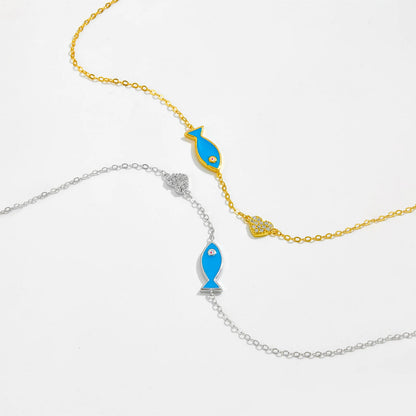 Lucky Fish  925 Sterling Silver Bracelet